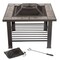 Nature Spring Nature Spring 30 inch Fire Pit, Outdoor Steel Patio Square Bowl with Cover, Marble Tile Design 482418MRA - alternate 2